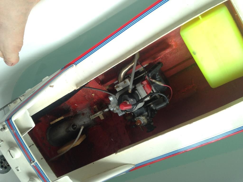 Petrol boat engine installation commission.